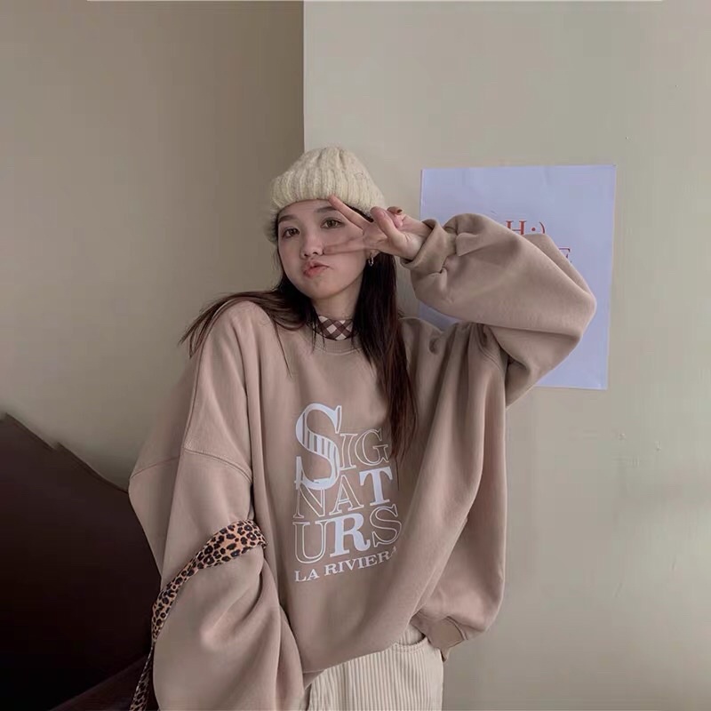 Áo nỉ sweaerter dài tay cổ tròn chất đẹp SIG NAT URS màu đỏ đô hottrend