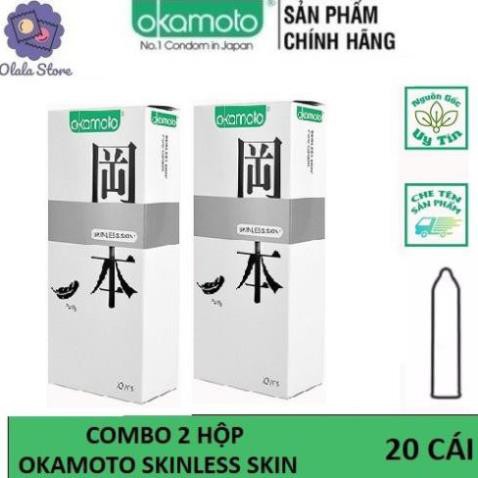 BAO CAO SU CHÍNH HÃNG OKAMOTO SKINLESS SKIN  [COMBO GIÁ SỐC]  TINH KHIẾT KHÔNG MÙI SIÊU SƯỚNG