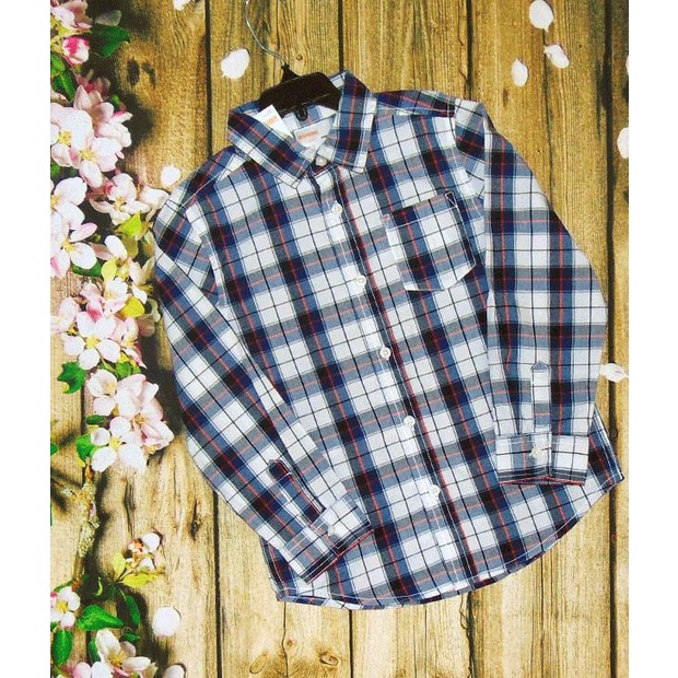 [Chính Hãng Gymboree-Place] Áo Sơ Mi Bé Trai Size Đại 15kg-55kg Cotton Mềm Mịn Mát Thấm Hút Mồ Hôi