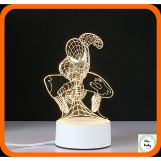 Đèn ngủ để bàn đẹp - SIÊU NHÂN SPIDER 3D - quà tặng trang trí vô cùng ý nghĩa