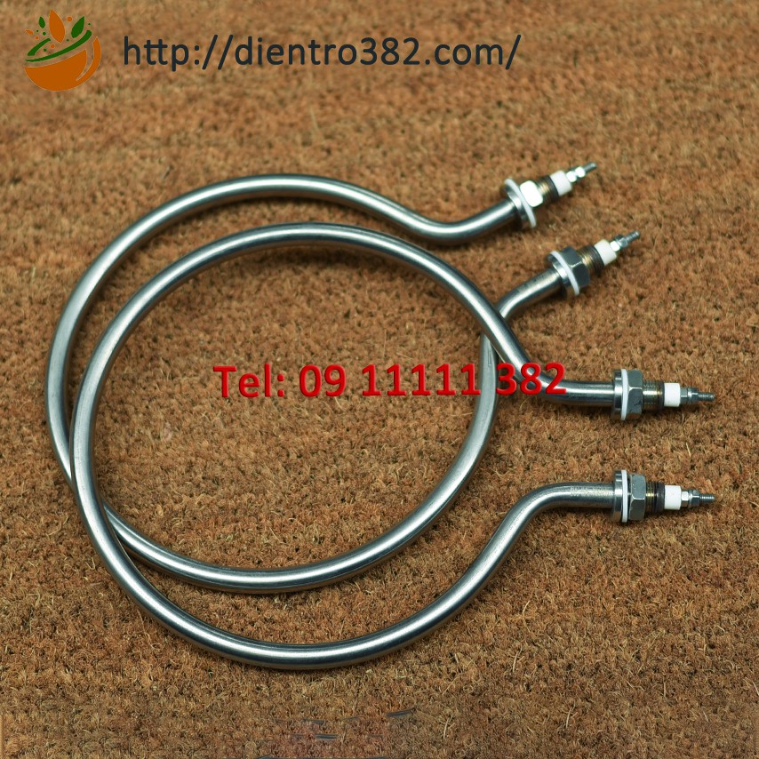 Điện trở vòng tròn đường kính 25cm, 30cm, 35cm, 40cm inox 304, thanh nhiệt cho nồi hơi, nồi bánh cuốn, hấp bánh bao.