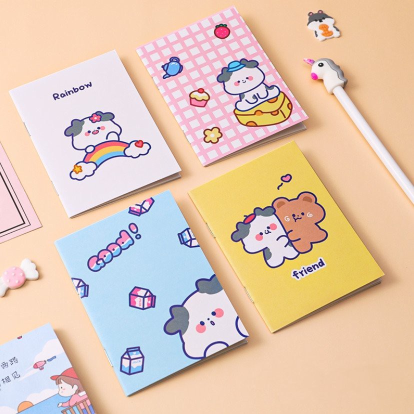 Sổ ghi chép notebook 32 trang dễ thương tập vở mini cầm tay họa tiết thú cưng siêu cute