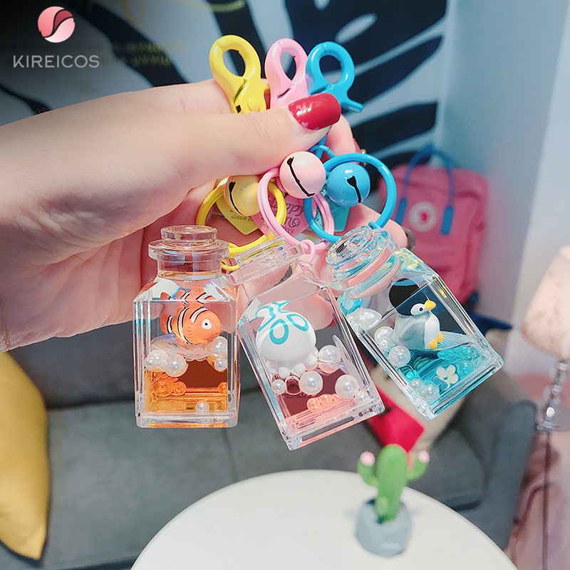 Móc Khóa Lọ Nước chứa Sinh Vật Biển Cao Cấp Siêu Cute Mẫu Ngẫu Nhiên