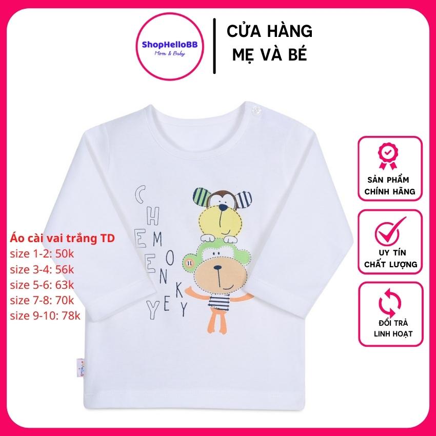 [Hello B&amp;B] Nhiều hình in cho Bé trai/bé gái 6-29kg Đủ size 1-10 Áo cài nút vai trắng tay dài Hello BB| Shophellobb