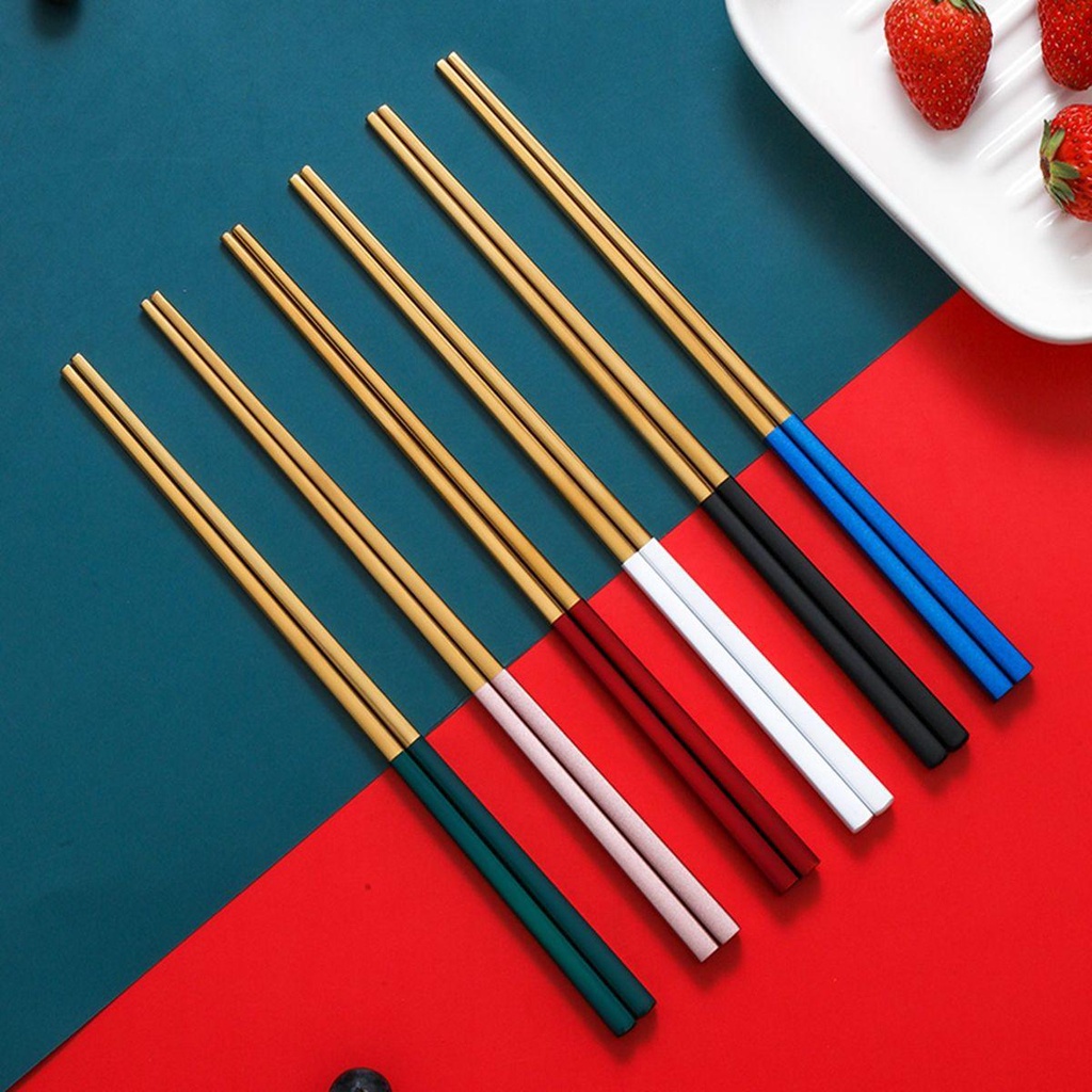Đũa Ăn Sushi Bằng Thép Không Gỉ Chống Trượt Tiện Dụng