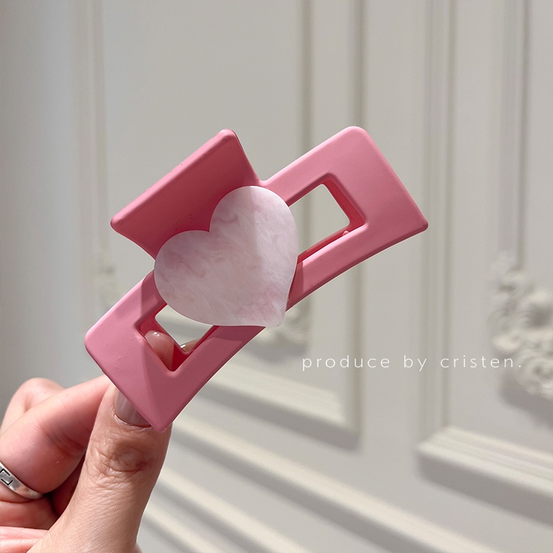 Kẹp Tóc Càng Cua Sau Lưng Màu Hồng Ngọt Ngào Phong Cách Hàn Quốc Cho Nữ