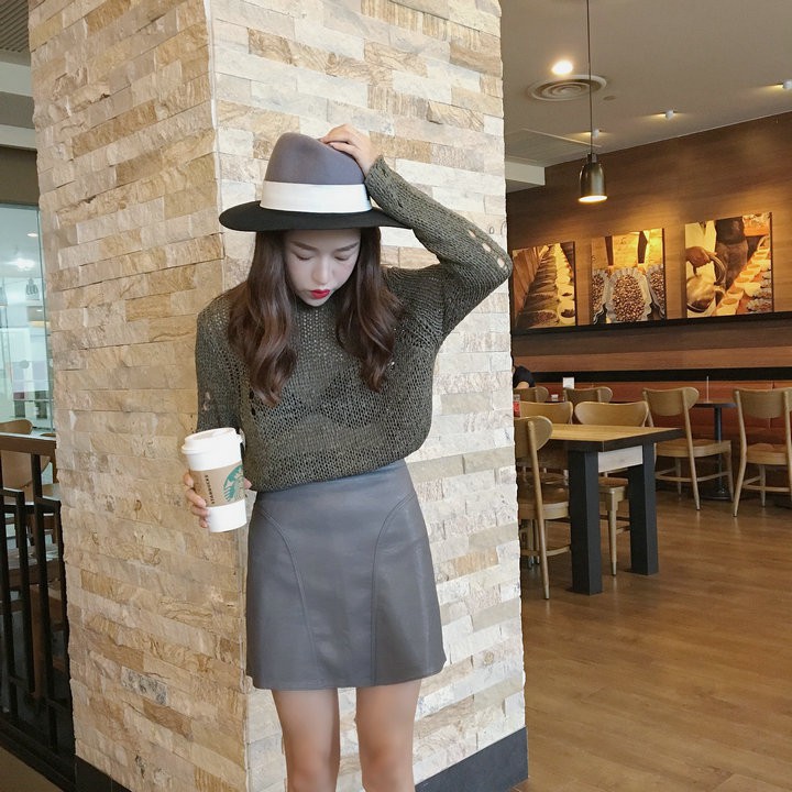 [SẴN] Chân váy da chữ A Ulzzang Quảng Châu VDN2 | BigBuy360 - bigbuy360.vn