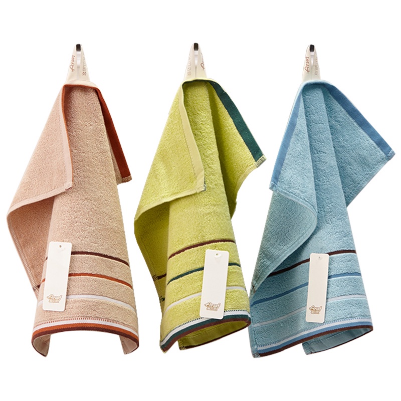 Khăn Vuông Nhỏ Vải Cotton Dày Mềm Mại Thấm Hút Không Phai Màu Cho Người Lớn Trẻ Em