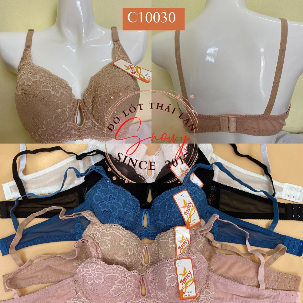 Tuyệt Áo lót anny thái lan chính hãng 10030 big size cup c mút mỏng, có gọng phối ren loại 1
