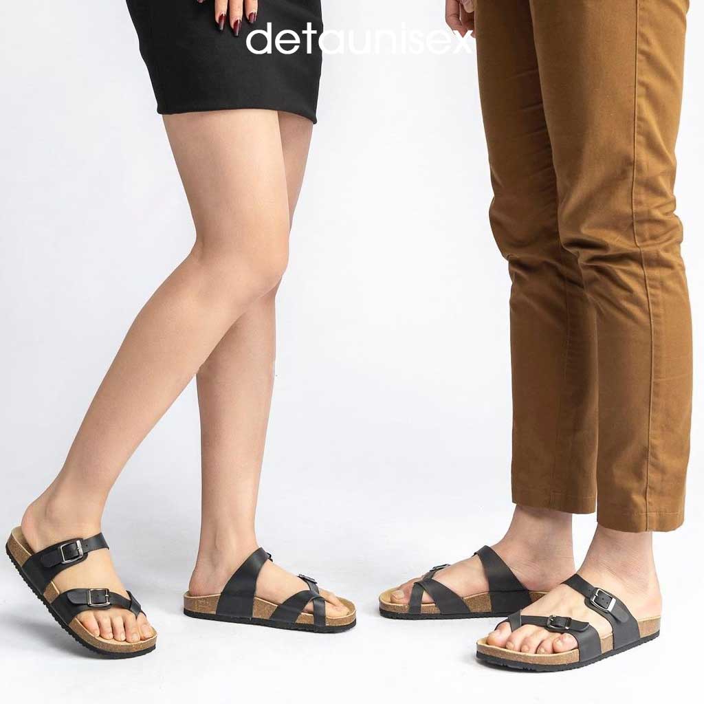 Giày dép đế trấu xỏ ngón nam nữ Detaunisex thời trang Birken cực xinh -  thấm hút mồ hôi chân - DETA22