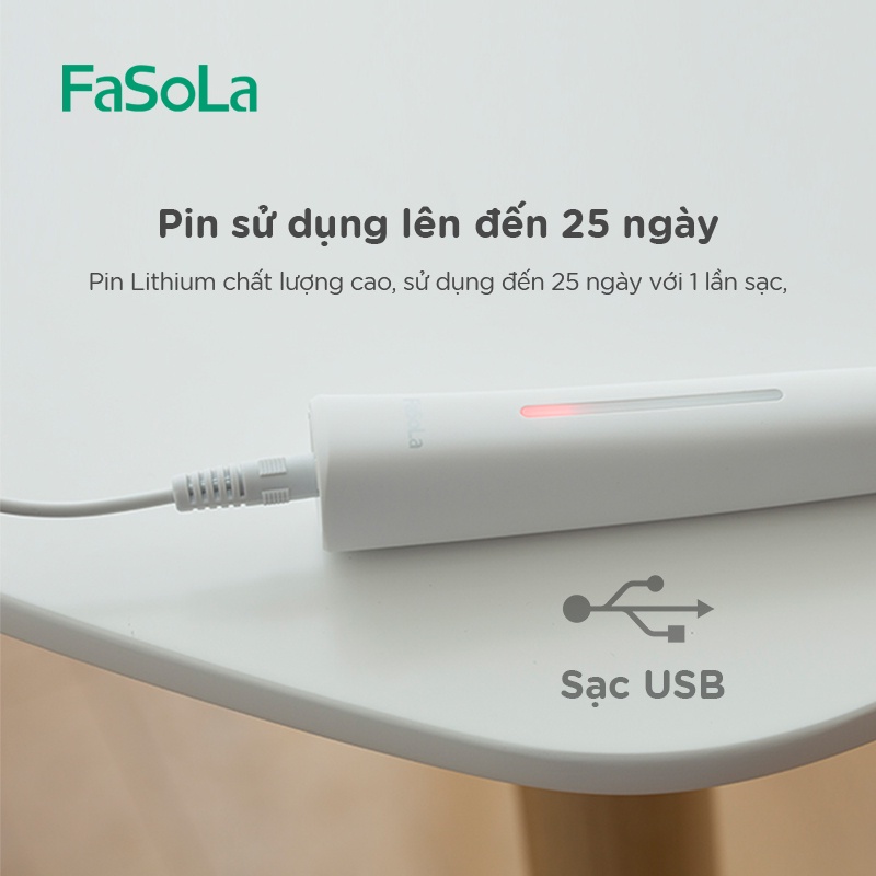 Bàn chải đánh răng điện sóng âm lông chải nhập khẩu từ Mỹ FASOLA FSLJY-213