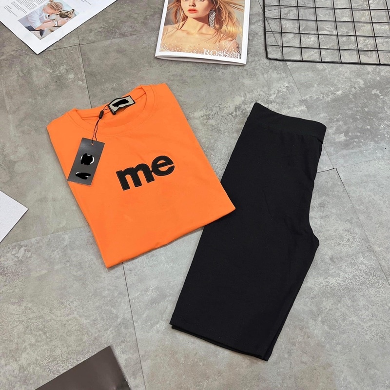 Set áo thun Me + quần legging lửng năng động