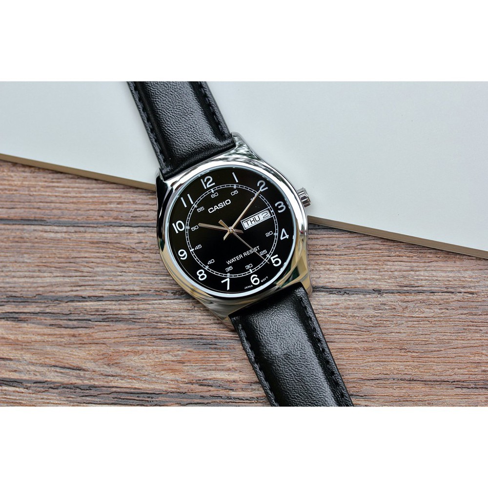 Đồng hồ nam dây da chính hãng Casio MTP-V006L-1B2UDF - Anh Khuê