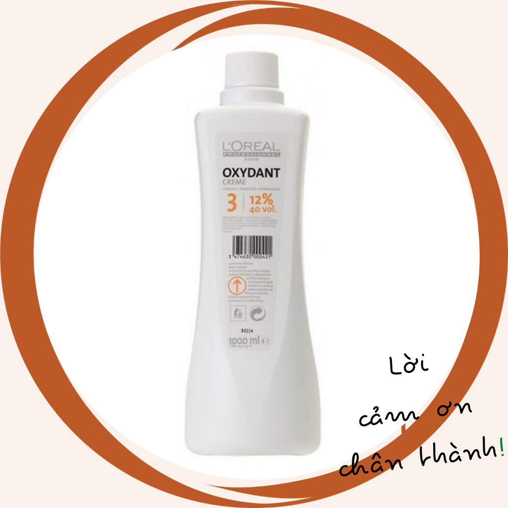 _Oxy Loreal trợ nhuộm mở biểu bì tóc Oxydant Creme 1000ml chính hãng