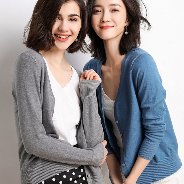 MS100 Áo len cardigan lông cừu xuất Nhật (hàng nhà máy Quảng Châu)