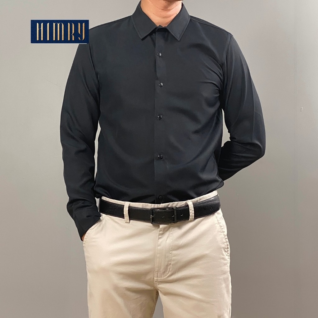 Áo sơ mi nam dài tay , sơ mi nam công sở trắng lụa đẹp hàn quốc cao cấp HIMRY STORE