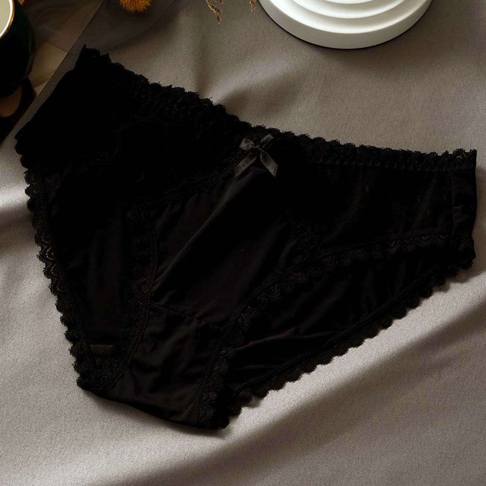 Quần Lót Cotton Phối Ren Không Đường May Quyến Rũ Dành Cho Nữ