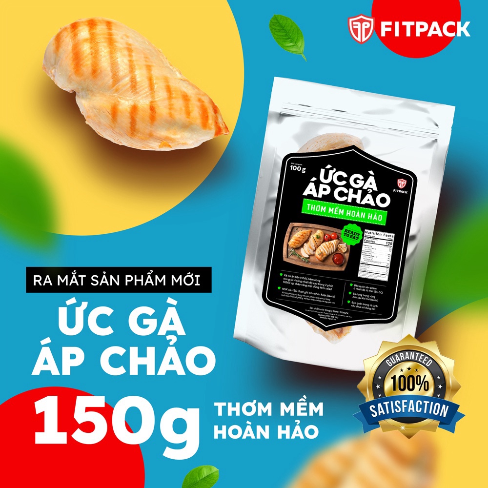 [CHỈ SHIP HỎA TỐC][SALE] 150g ỨC GÀ ĂN LIỀN NHIỀU VỊ THƠM NGON FITPACK INSTANT EATING CHICKEN BREAST