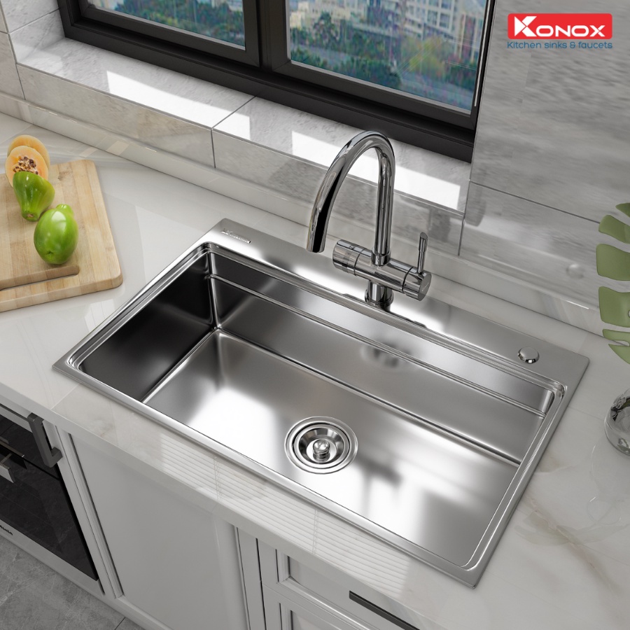 Chậu rửa bát inox KONOX Overmount Sink - KN7548SO