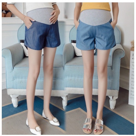 Quần bầu sooc jean giấy có túi hàng đẹp mát mịn