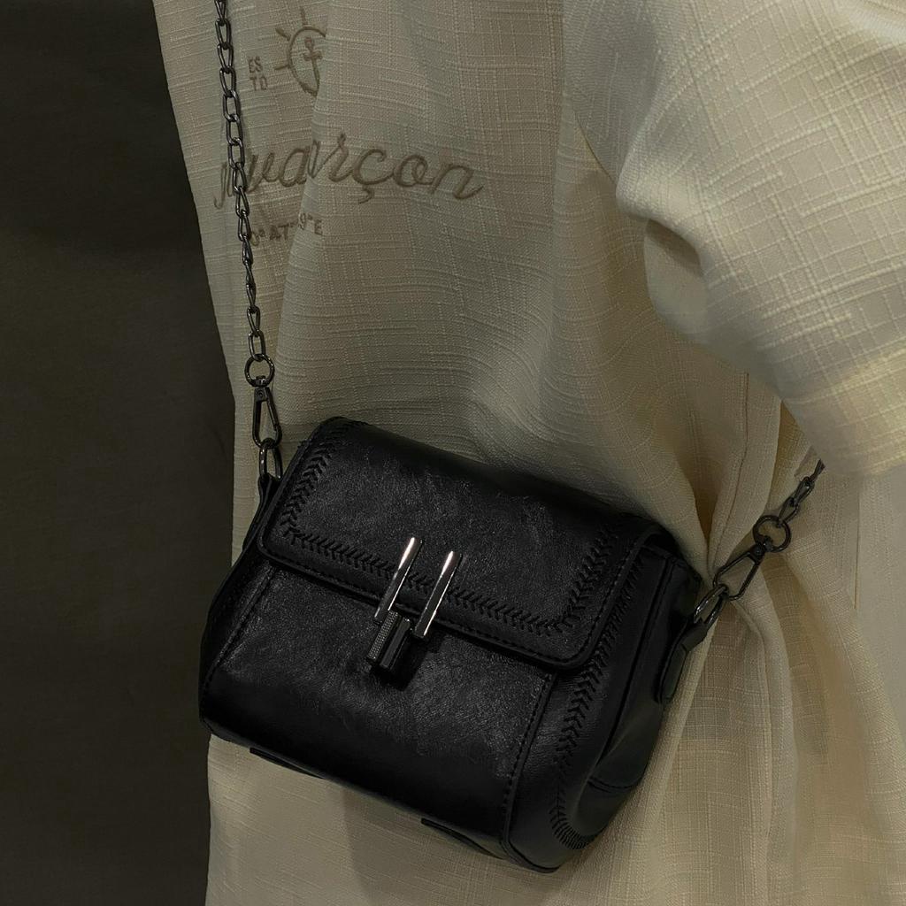 KSOUL Túi Đeo Chéo Murkey Bag Màu Đen Da PU