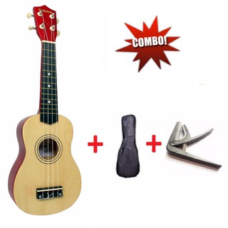Combo Đàn Ukulele Soprano KBD Full Option (Đàn, bao, dây đàn hoặc kẹp đàn)