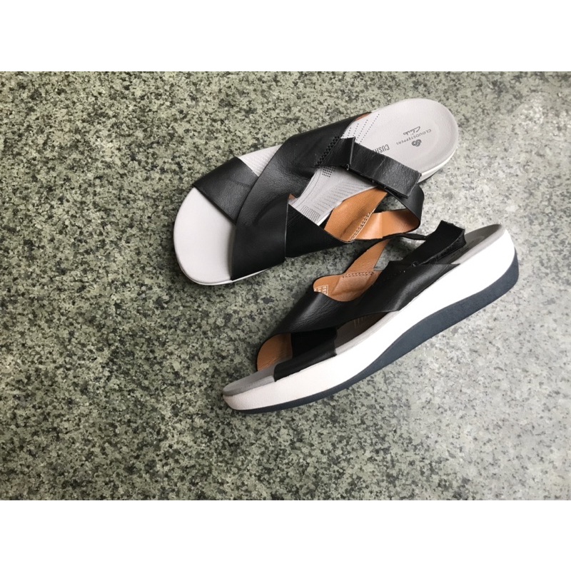 Giày sandal CLARK quai chéo da thật xuất dư xịn