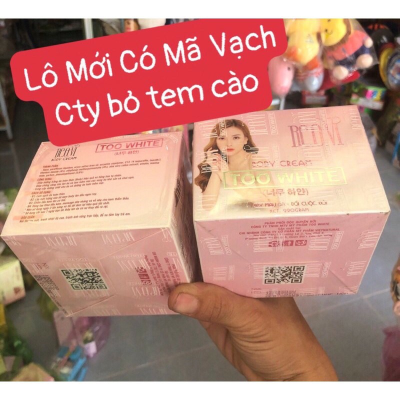 Kem Body TOO WHITE - BE.O.VI của Ca sĩ THU THỦY