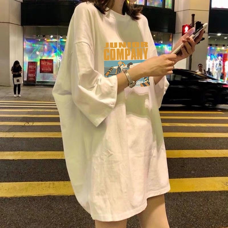 Áo Thun Tay Lỡ Dáng Rộng Phong Cách Hàn Quốc Cá Tính