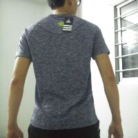 Áo thun cổ tròn raglan nam