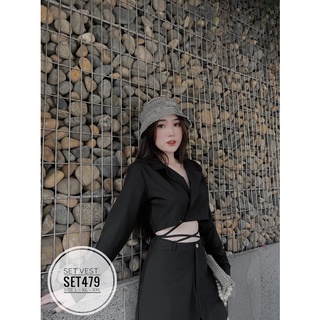 N.T BIGSIZE set vest croptop