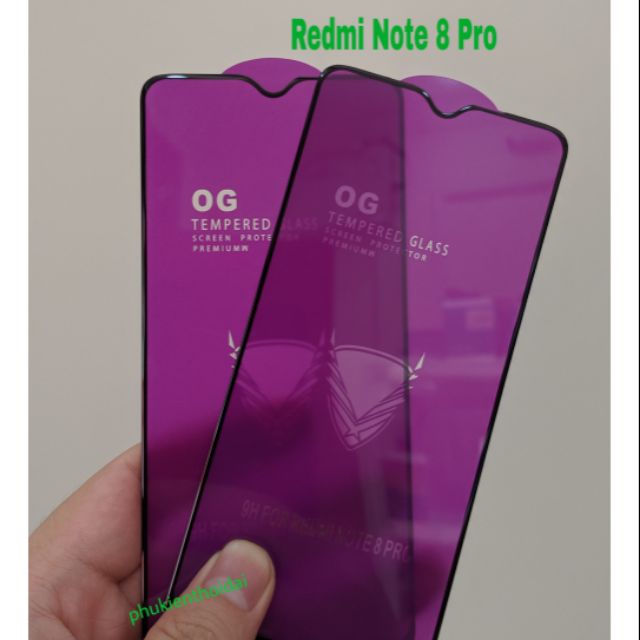 Kính cường lực OG cho Redmi Note 8 Pro FREESHIP Từ 50k Full màn full keo viền mỏng chất đẹp