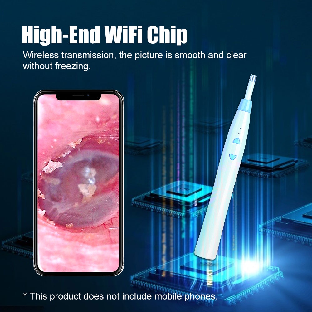 Máy soi tai SUOLAER 5.5mm làm sạch lấy ráy tai camera wifi cho Android/máy tính