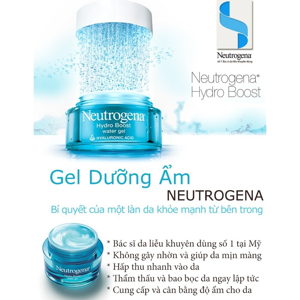 Kem dưỡng da Neutrogena Hydro Boost Water-Gel 15g kem khoá ẩm không nhờn dính