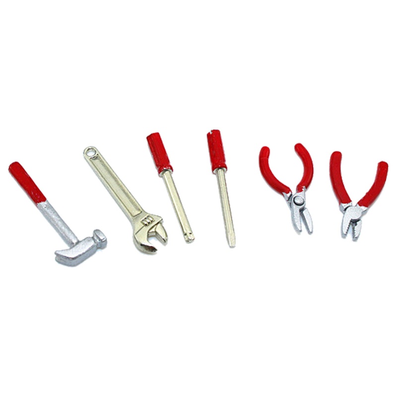 Bộ 6 Dụng Cụ Sửa Chữa Mini Tỉ Lệ 1: 12 Dùng Để Trang Trí Nhà Búp Bê DIY