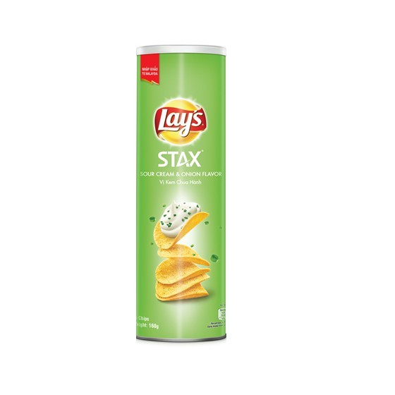 [Combo Gia Đình] 2 Hộp Bánh Snack Khoai Tây Lay's Stax Malaysia 160g & 2 gói Thức Uống yến Mạch Vị Matcha, Truyền Thống