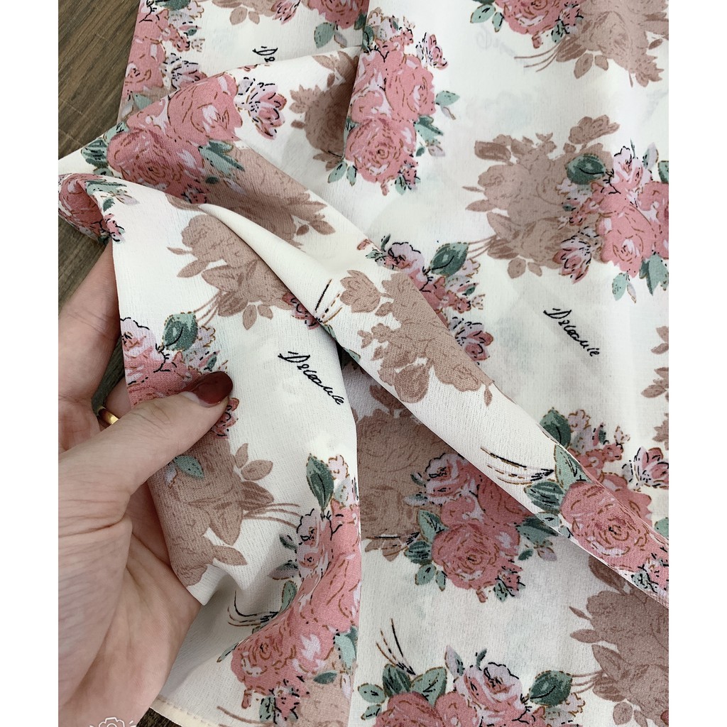 Váy Hoa Maxi 2 Dây Dáng Dài Hoa Hồng Cực XInh