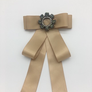 Nơ cài áo ruy băng cao cấp đính đá-N92