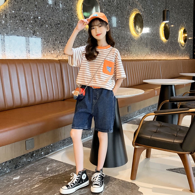 Bộ Áo Sơ Mi Ngắn Tay Và Quần Short Thời Trang Mùa Hè Cho Bé Gái 2022 Tw