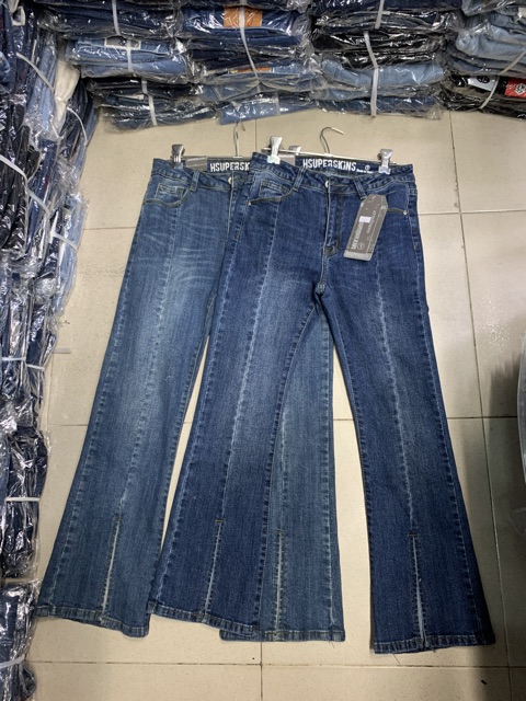 Quần loe xẻ lai 9 tấc