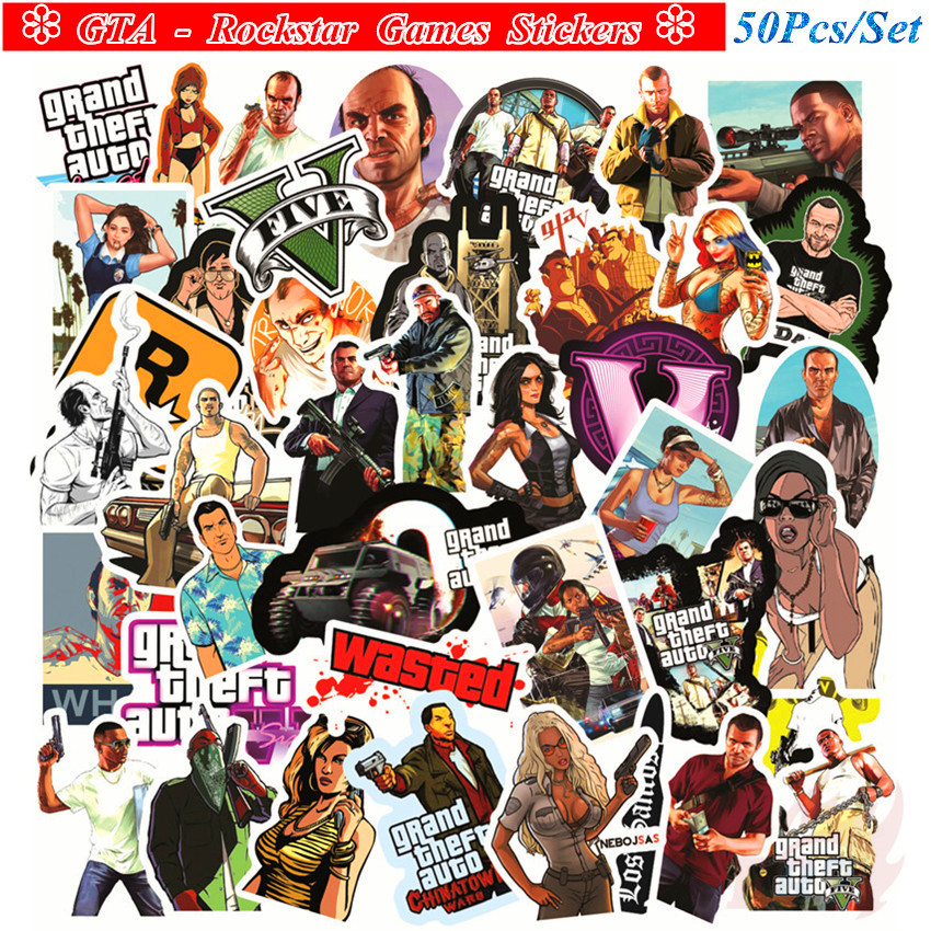 ❉ Grand Theft Auto GTA - Series 02 Rockstar Games Stickers ❉ 50Pcs/Set Waterproof  DIY Fashion Doodle Decals Stickers