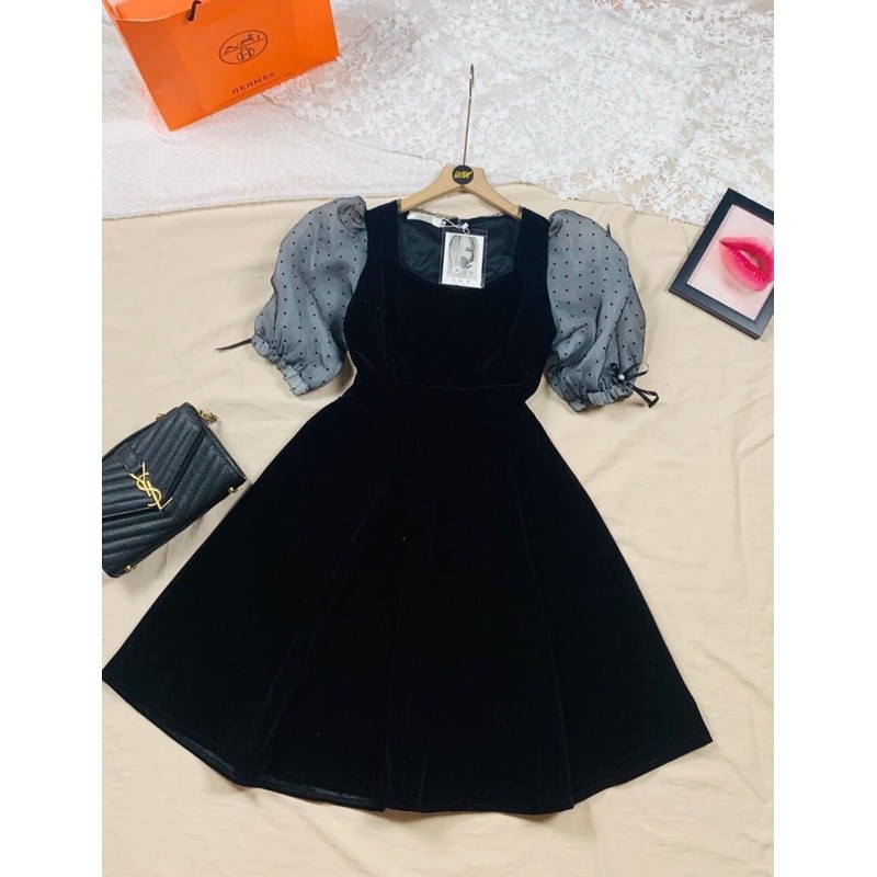 Váy Nhung Bi Dự Tiệc Sang Chảnh