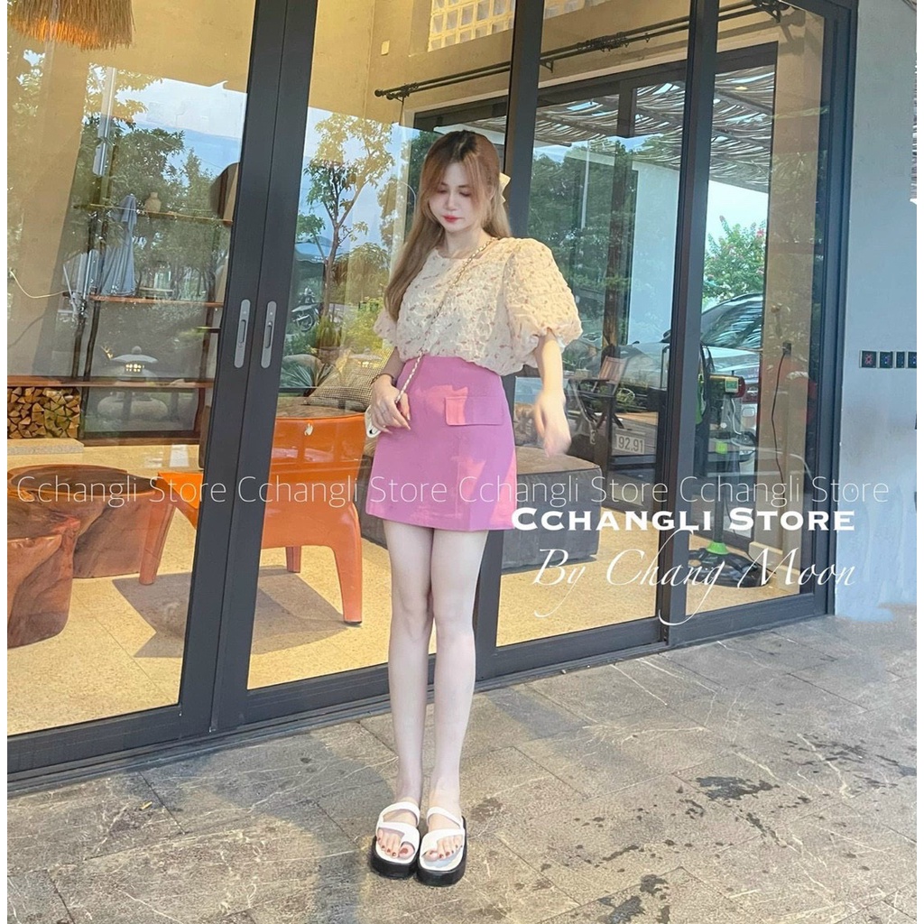 [SẴN/VIDEO] ÁO HOA NHÍ CỔ TRÒN XINH DỊU DÀNG 2 MÀU DỄ MẶC