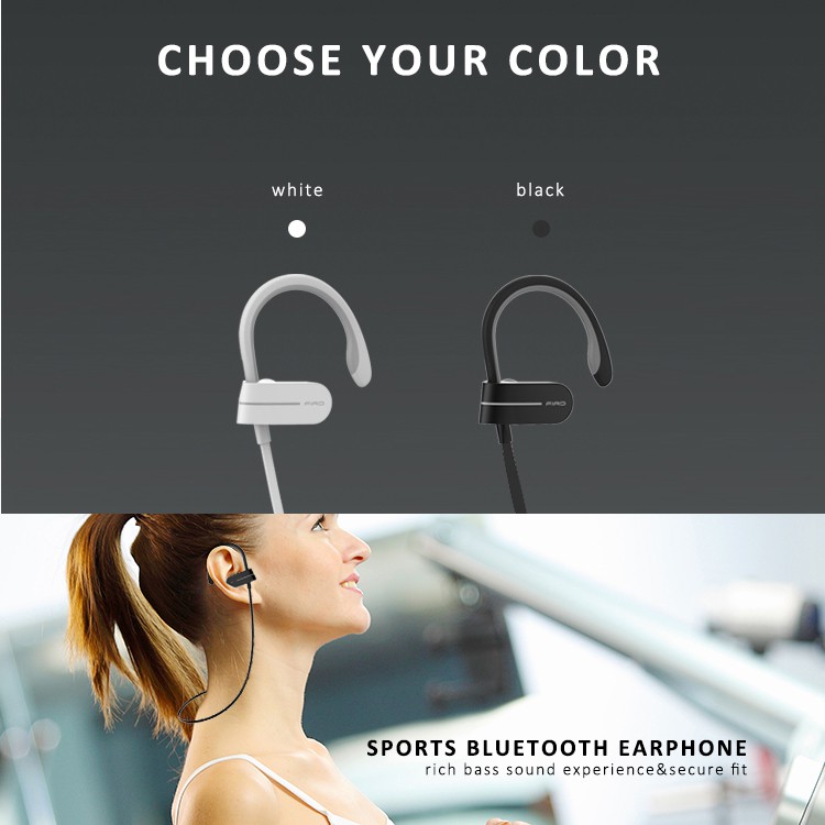 Tai Nghe Giá Rẻ Bluetooth Thể Thao Thiết Kế Nhẹ Nhàng Với Móc Tai Chống Rớt Khi Chơi Thể Thao FIRO S01