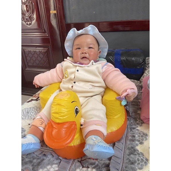 Ghế hơi vịt tập ngồi cho bé 4m+