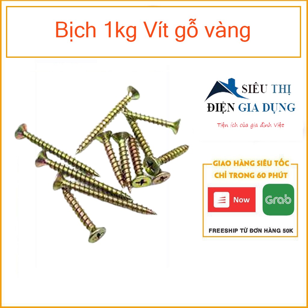 Bịch 1kg Vít gỗ vàng