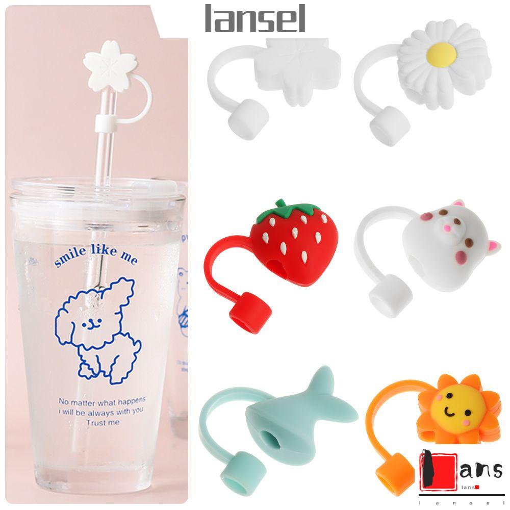 Nắp Đậy Ống Hút Bằng Silicon Chống Bụi Thiết Kế Hoạt Hình Dễ Thương