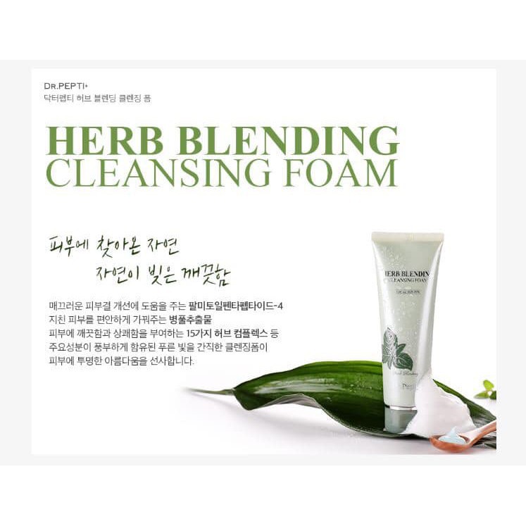 Sữa rửa mặt DR.PEPTI bạc hà trà xanh Dr. Pepti+ Herb Blending 110ml | BigBuy360 - bigbuy360.vn