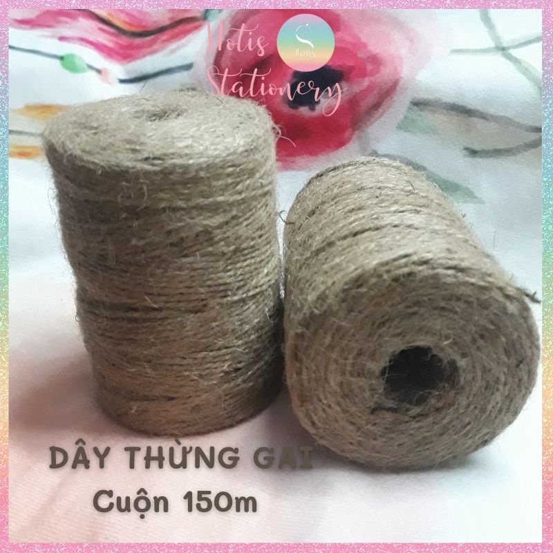 [HOTIS] Cuộn 150m dây thừng dây gai trang trí handmade DIY - Size 2mm