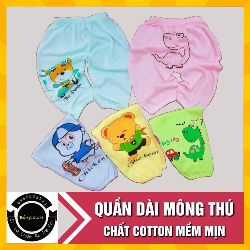 Quần chục dài cotton cho bé 0 đến 2 tuổi, thoáng mát, thấm hút mồ hôi tốt,an toàn cho bé